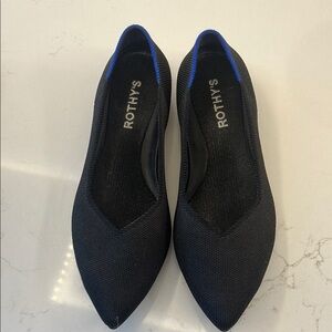 Rothy's Black Flats Pointed Toe Slip-On